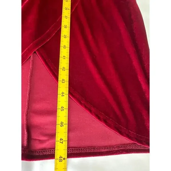 ESPRLIA Women's Plus Size Velvet Sexy Faux Wrap Pencil Midi Dresses 14W - Picture 8 of 9